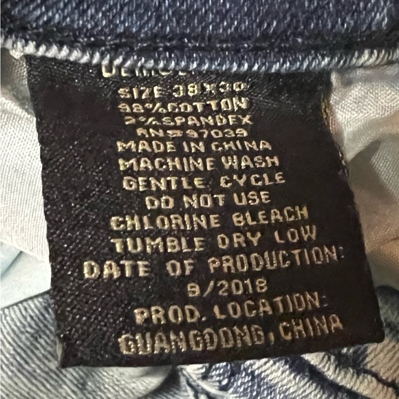 Demolition Statement 80's 90's Paint Splatter Distressed Slim Fit Jeans Sz 38x30 - Picture 4 of 4